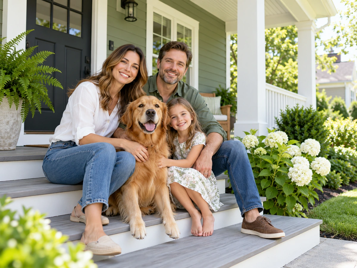 Happy family in a pest-free home